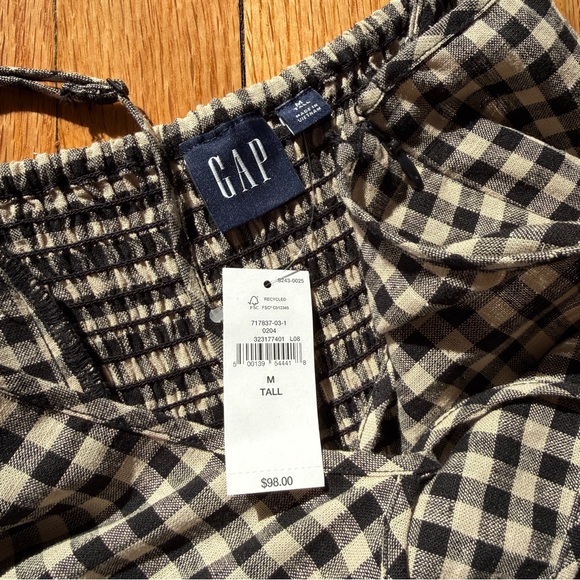 GAP Black and Cream Gingham Dress NWT - Picture 4 of 6